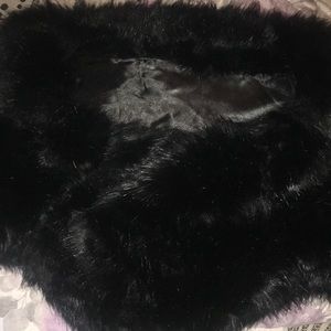 Black fur cross over Shaw